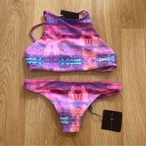 Stone fox swim namena cai dream on top bottom SMALL pink